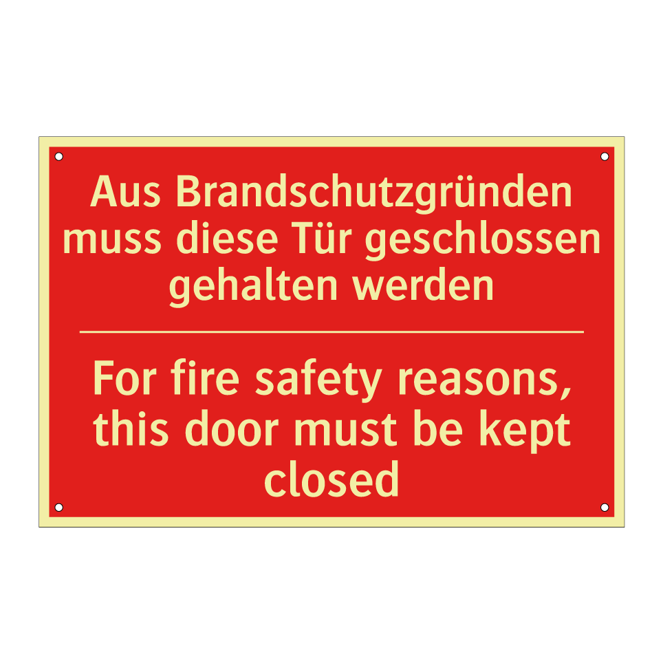Aus Brandschutzgründen muss diese /.../ - For fire safety reasons, this /.../