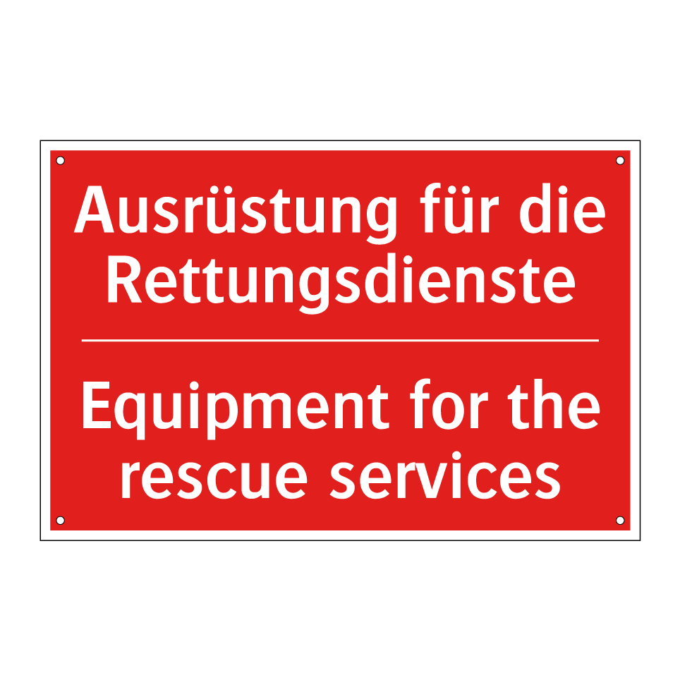 Ausrüstung für die Rettungsdienste/.../ - Equipment for the rescue services/.../