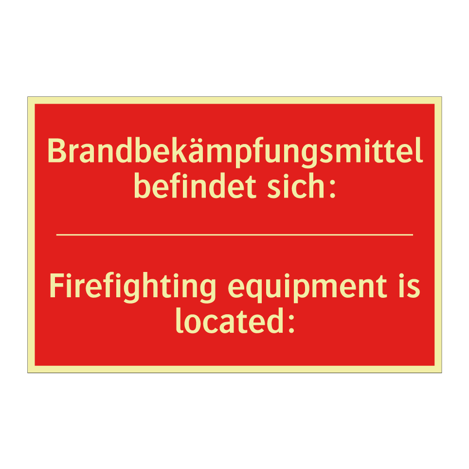Brandbekämpfungsmittel befindet /.../ - Firefighting equipment is located:/.../
