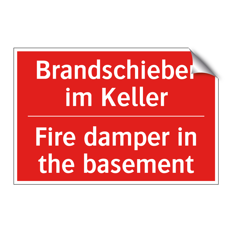 Brandschieber im Keller - Fire damper in the basement