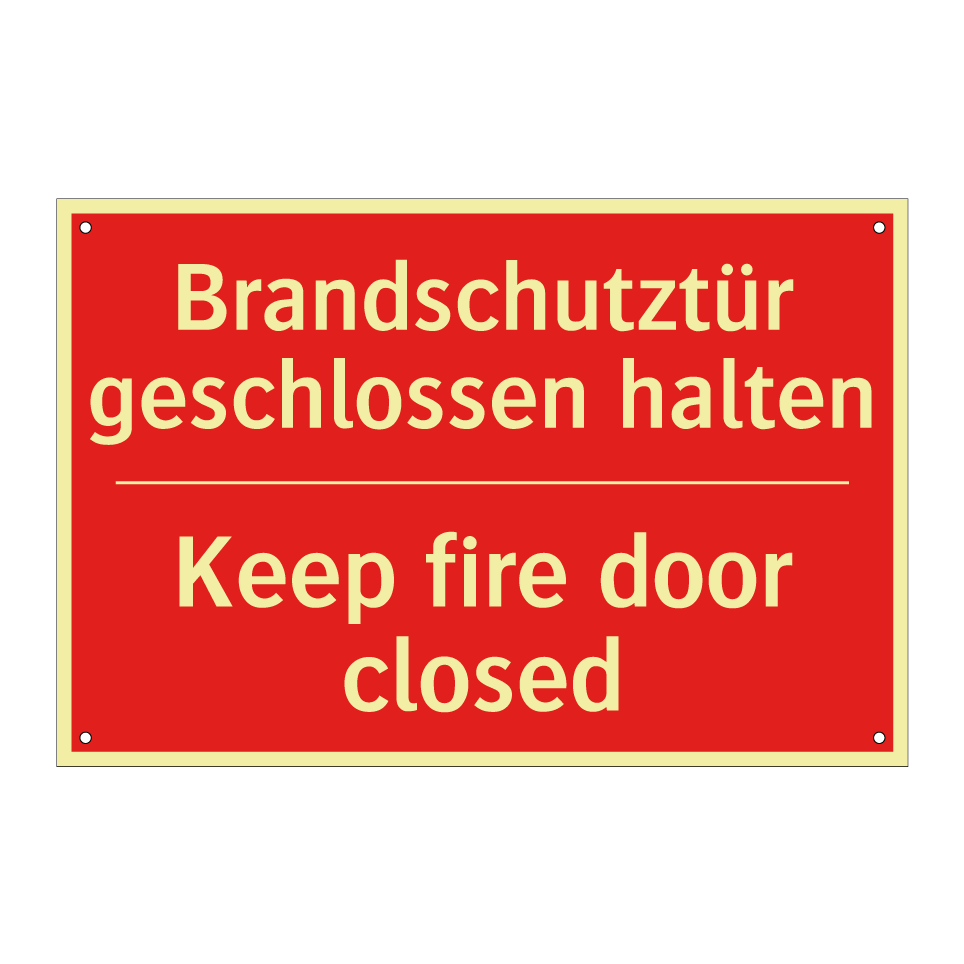 Brandschutztür geschlossen halten/.../ - Keep fire door closed
