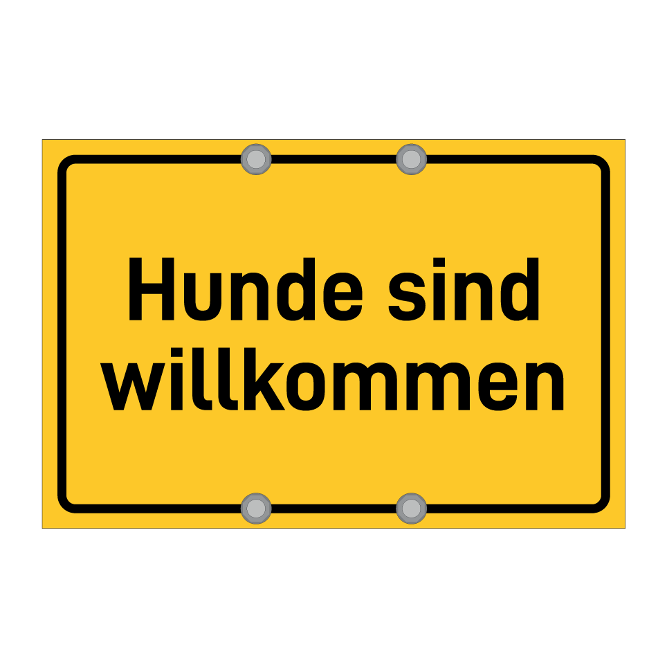 Hunde sind willkommen