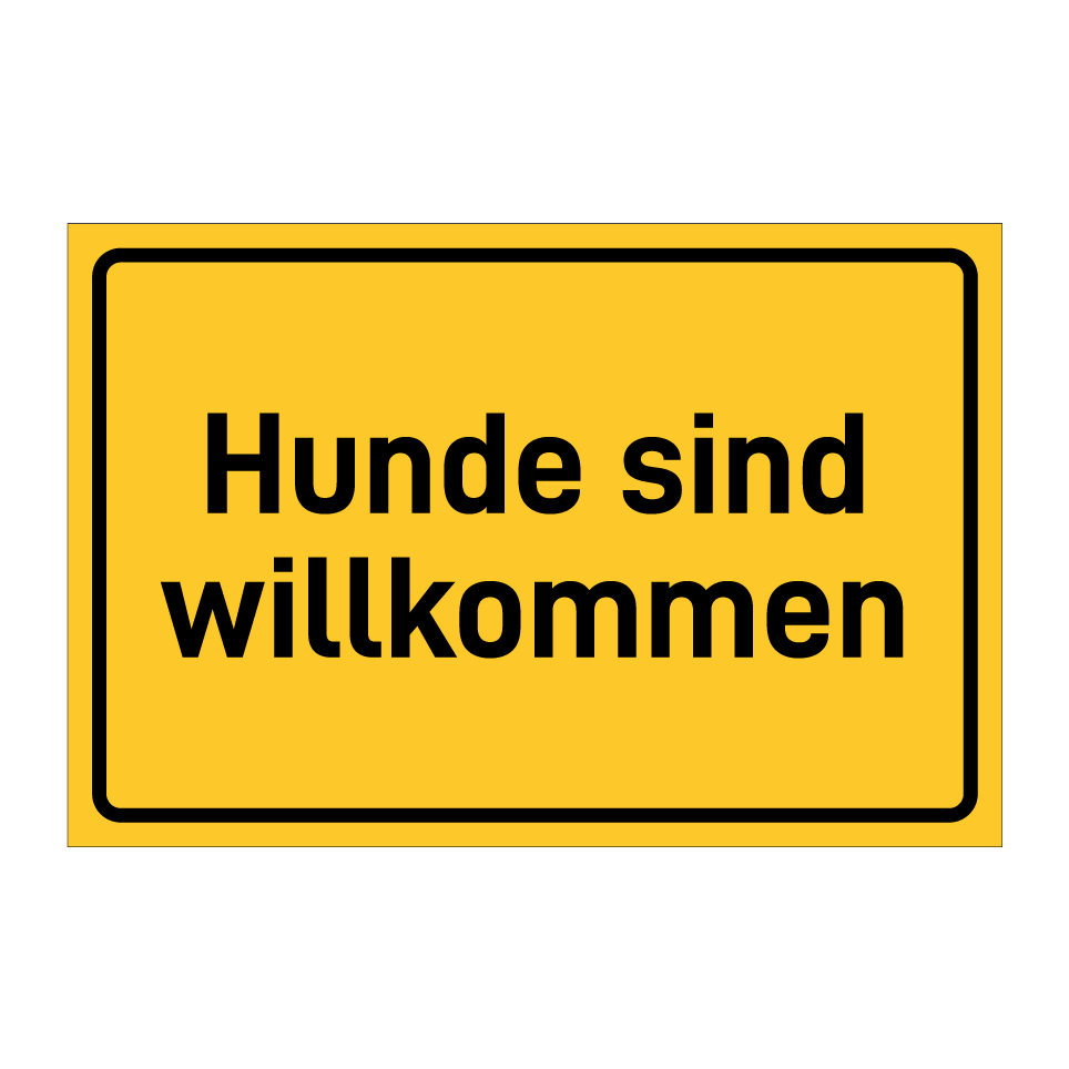 Hunde sind willkommen
