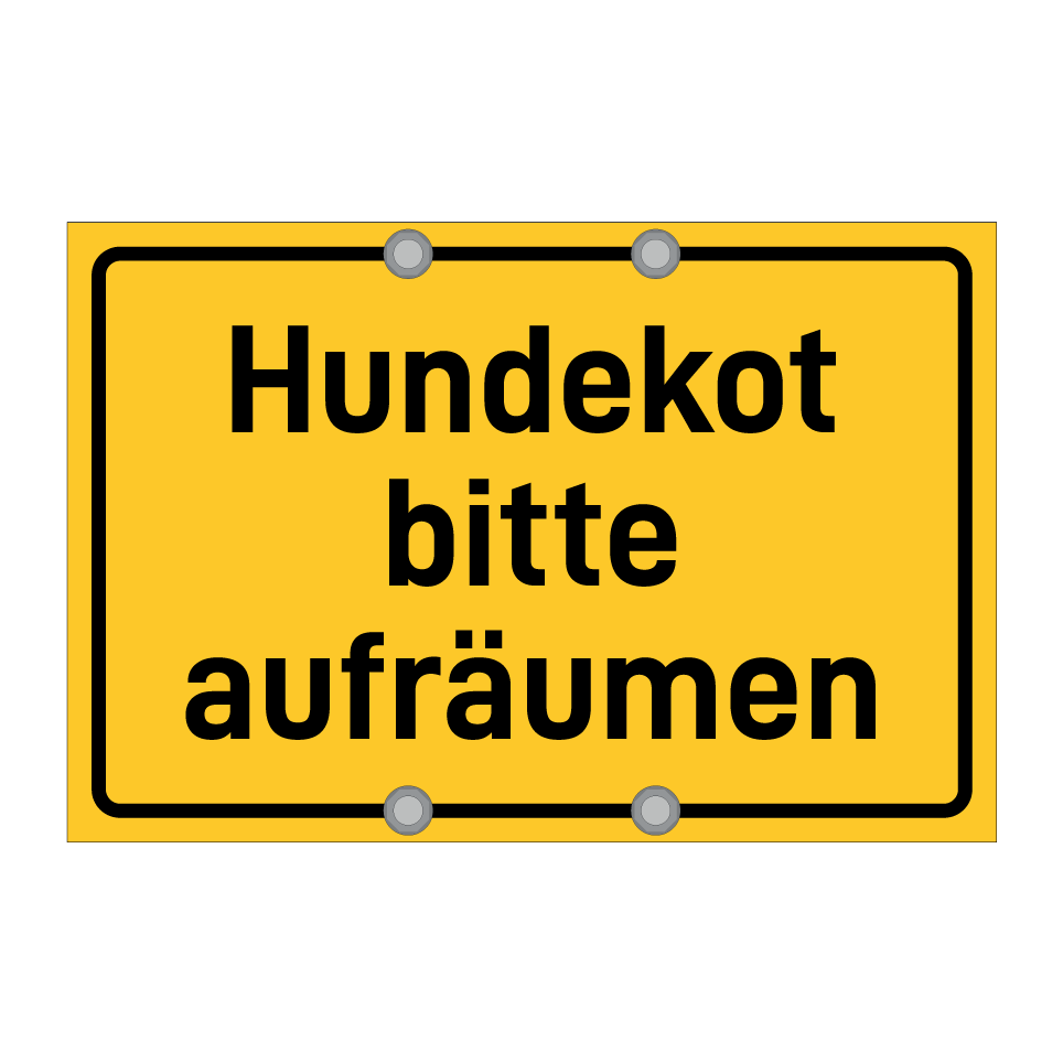 Hundekot bitte aufräumen