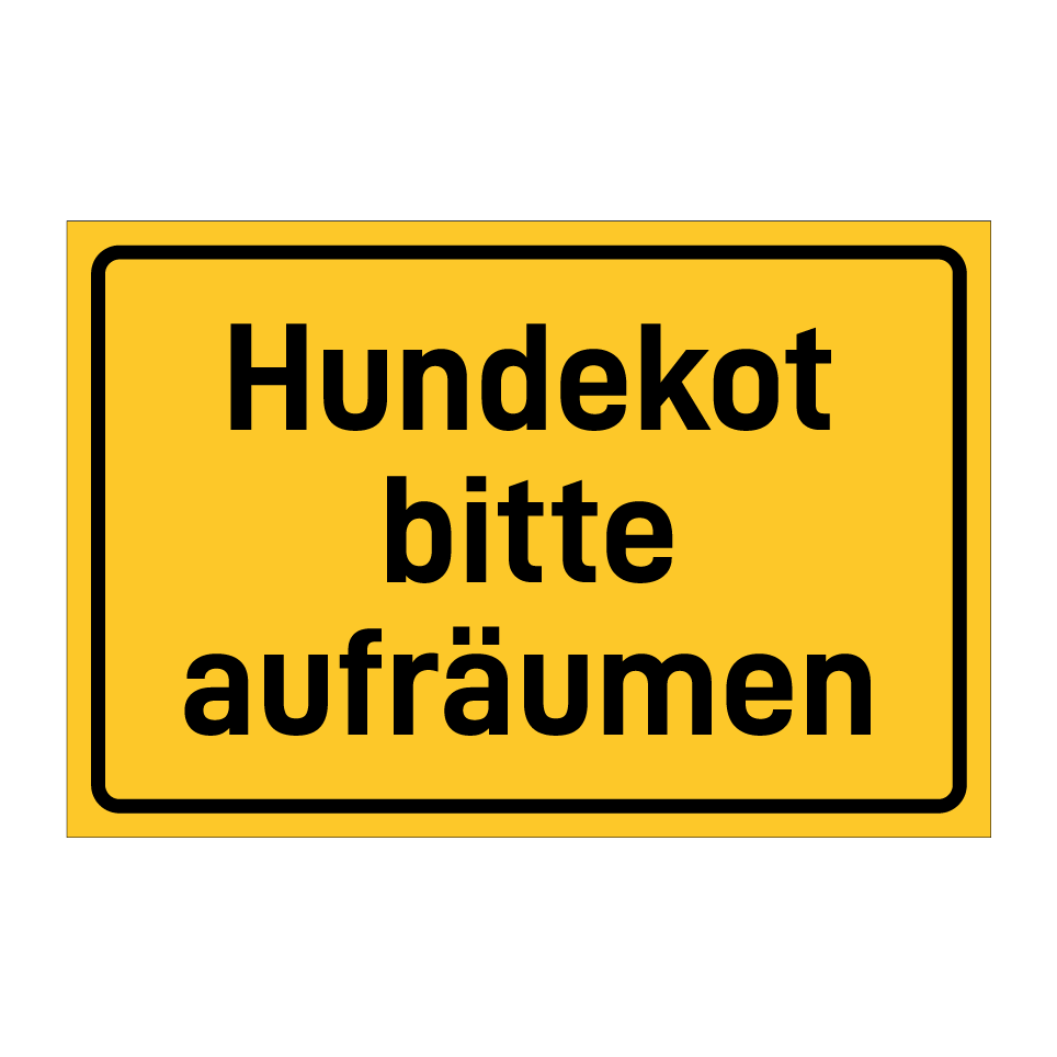 Hundekot bitte aufräumen