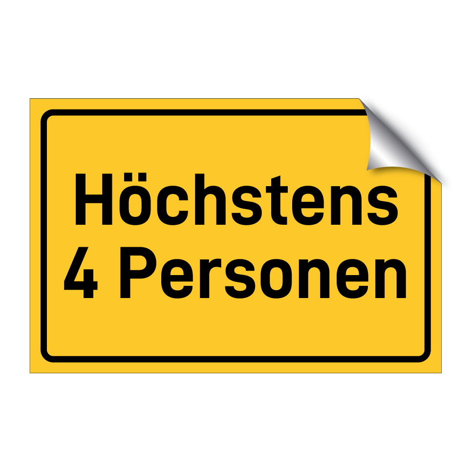 Höchstens 4 Personen