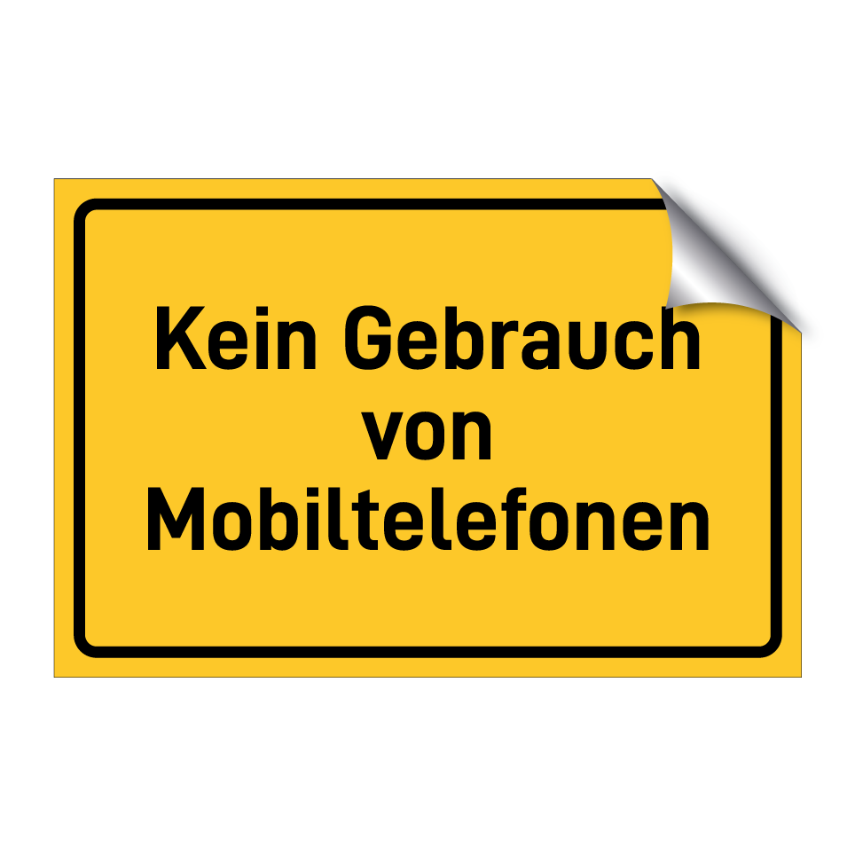 Kein Gebrauch von Mobiltelefonen