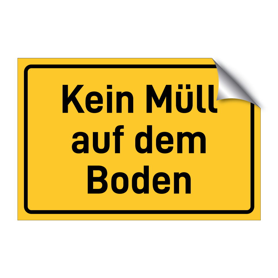 Kein Müll auf dem Boden