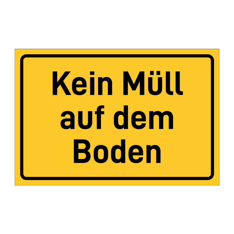Kein Müll auf dem Boden