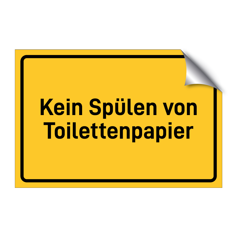 Kein Spülen von Toilettenpapier