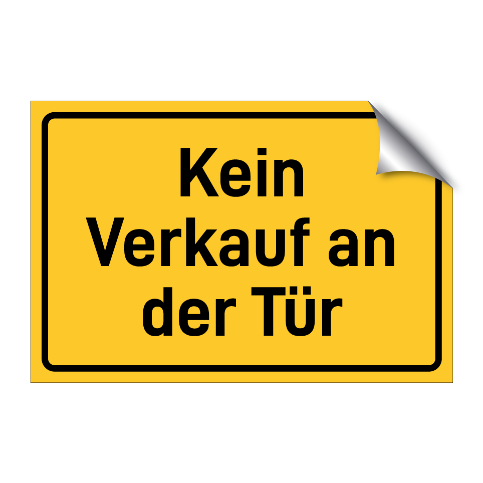 Kein Verkauf an der Tür