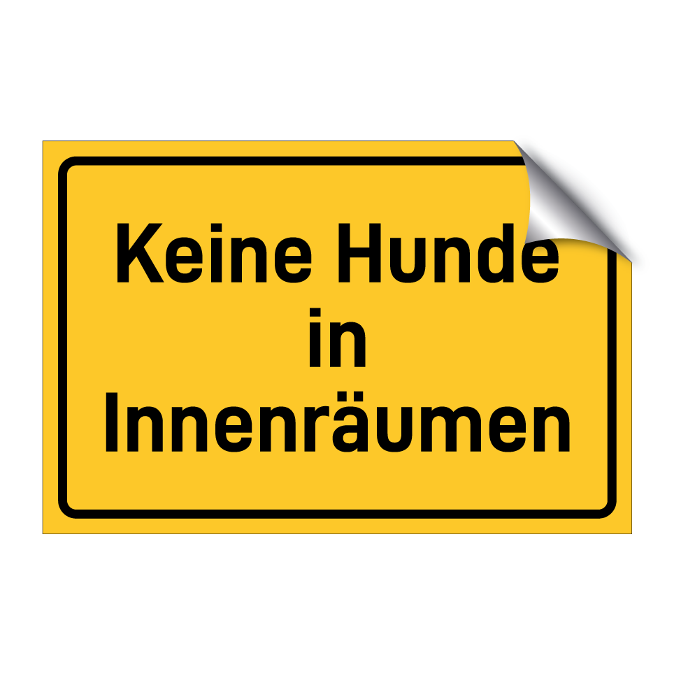 Keine Hunde in Innenräumen