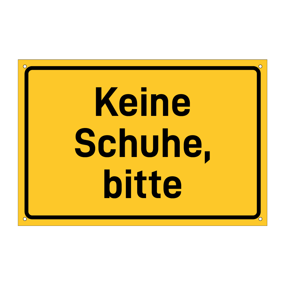 Keine Schuhe, bitte