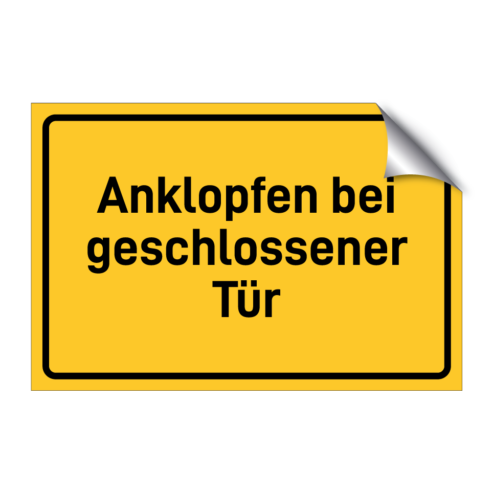 Anklopfen bei geschlossener Tür
