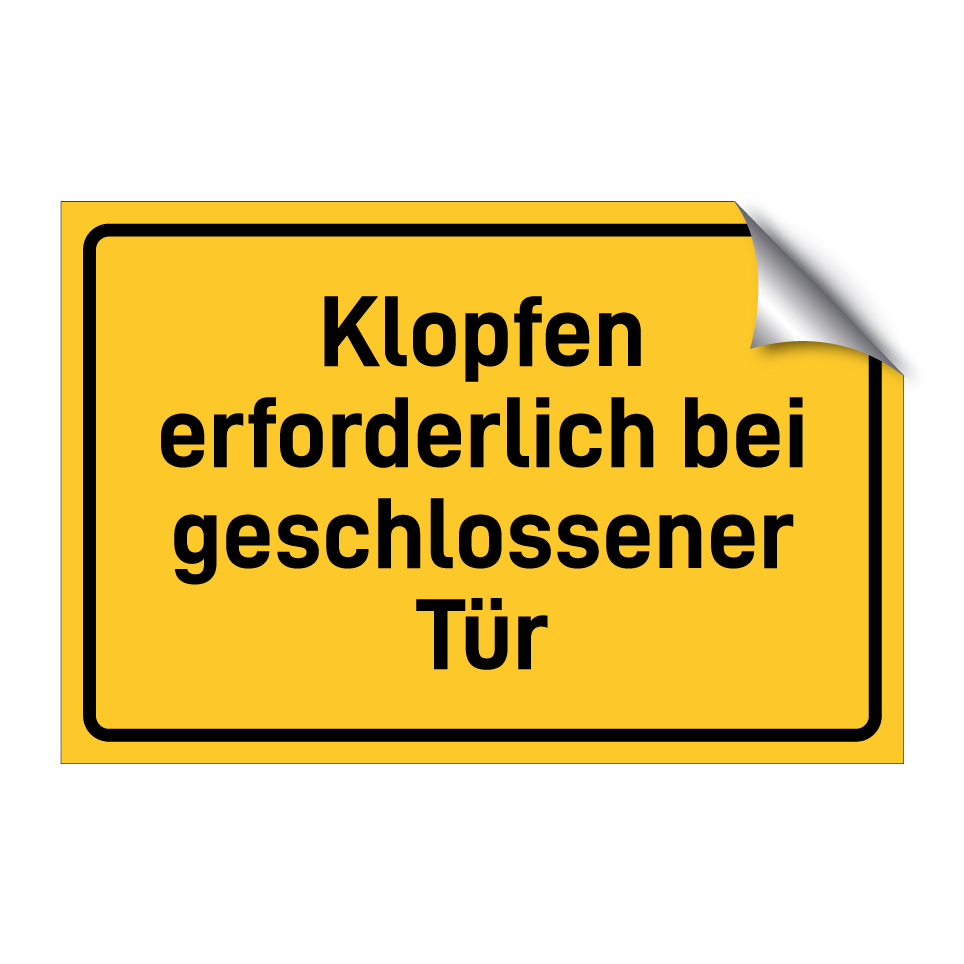 Klopfen erforderlich bei geschlossener Tür