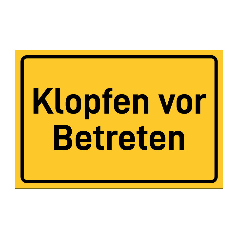 Klopfen vor Betreten