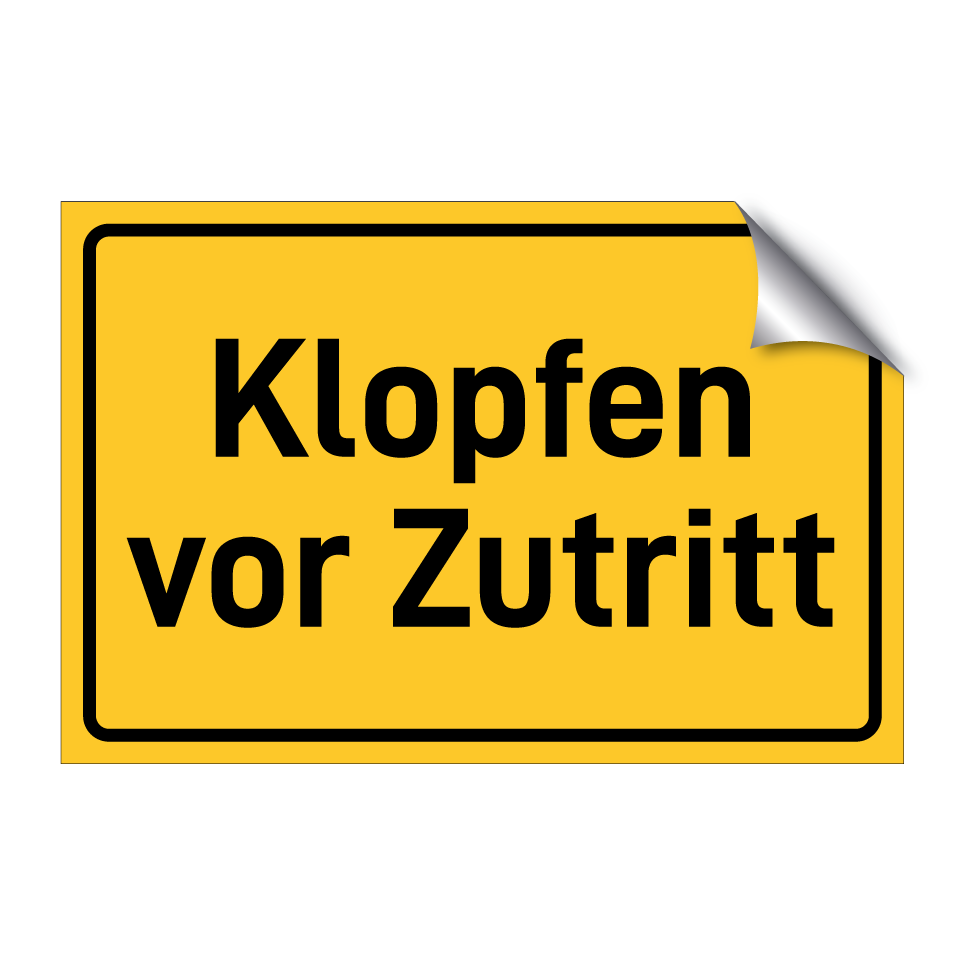 Klopfen vor Zutritt
