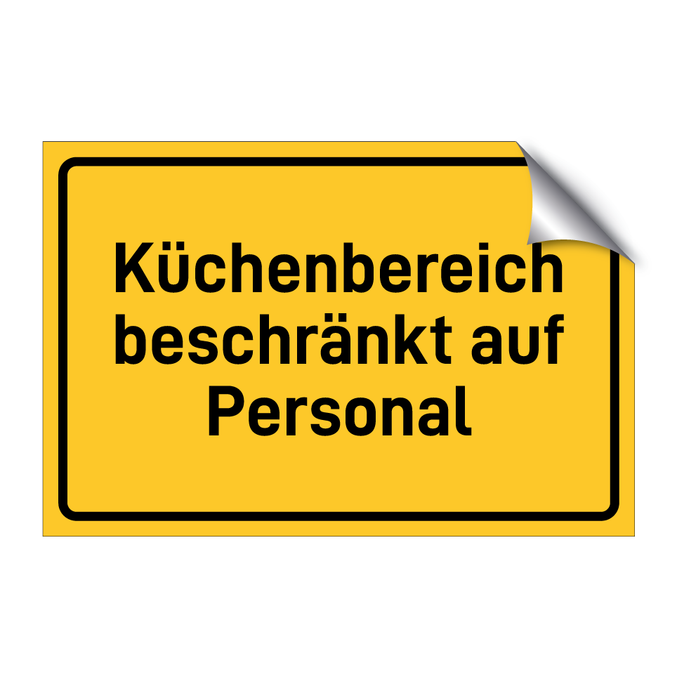 Küchenbereich beschränkt auf Personal