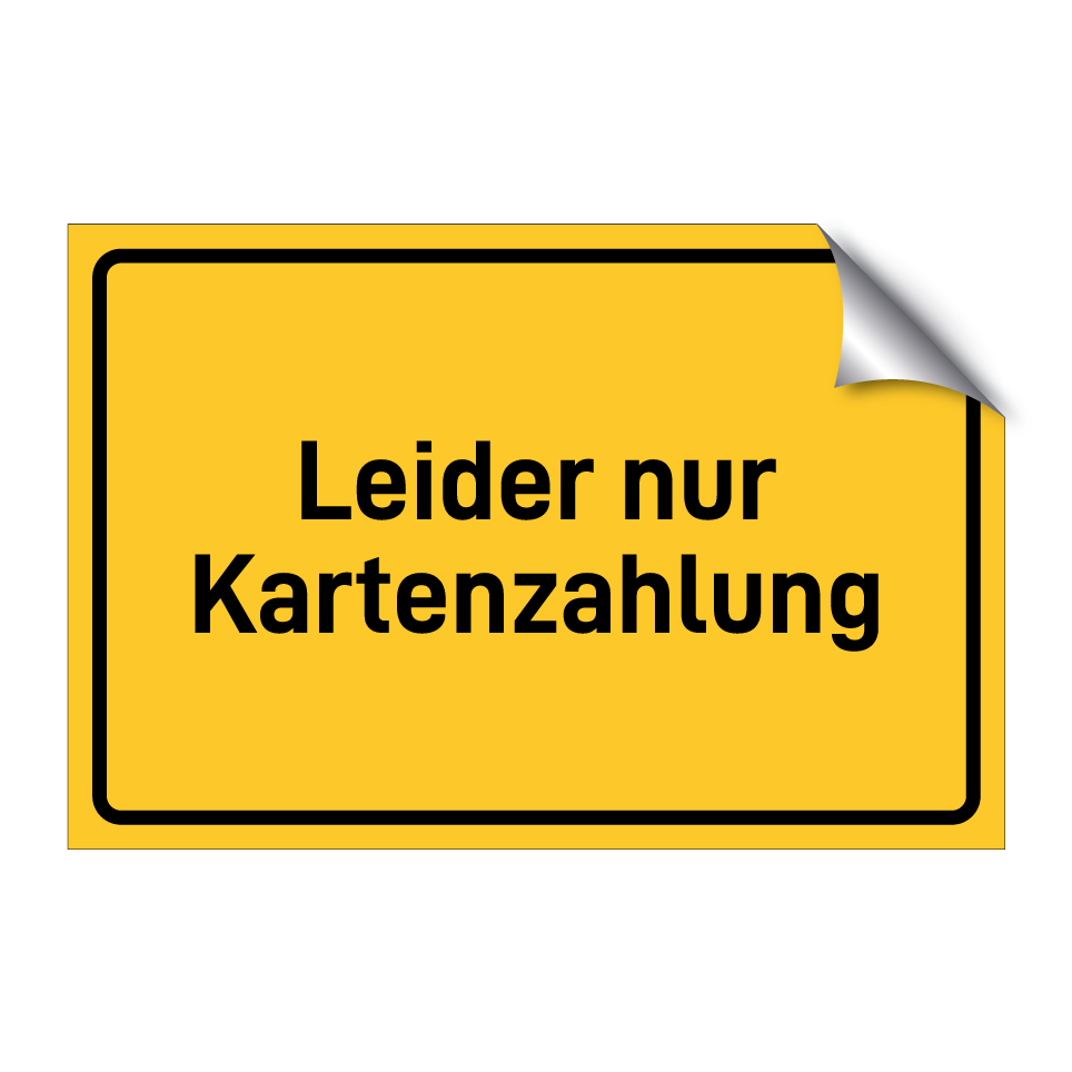 Leider nur Kartenzahlung