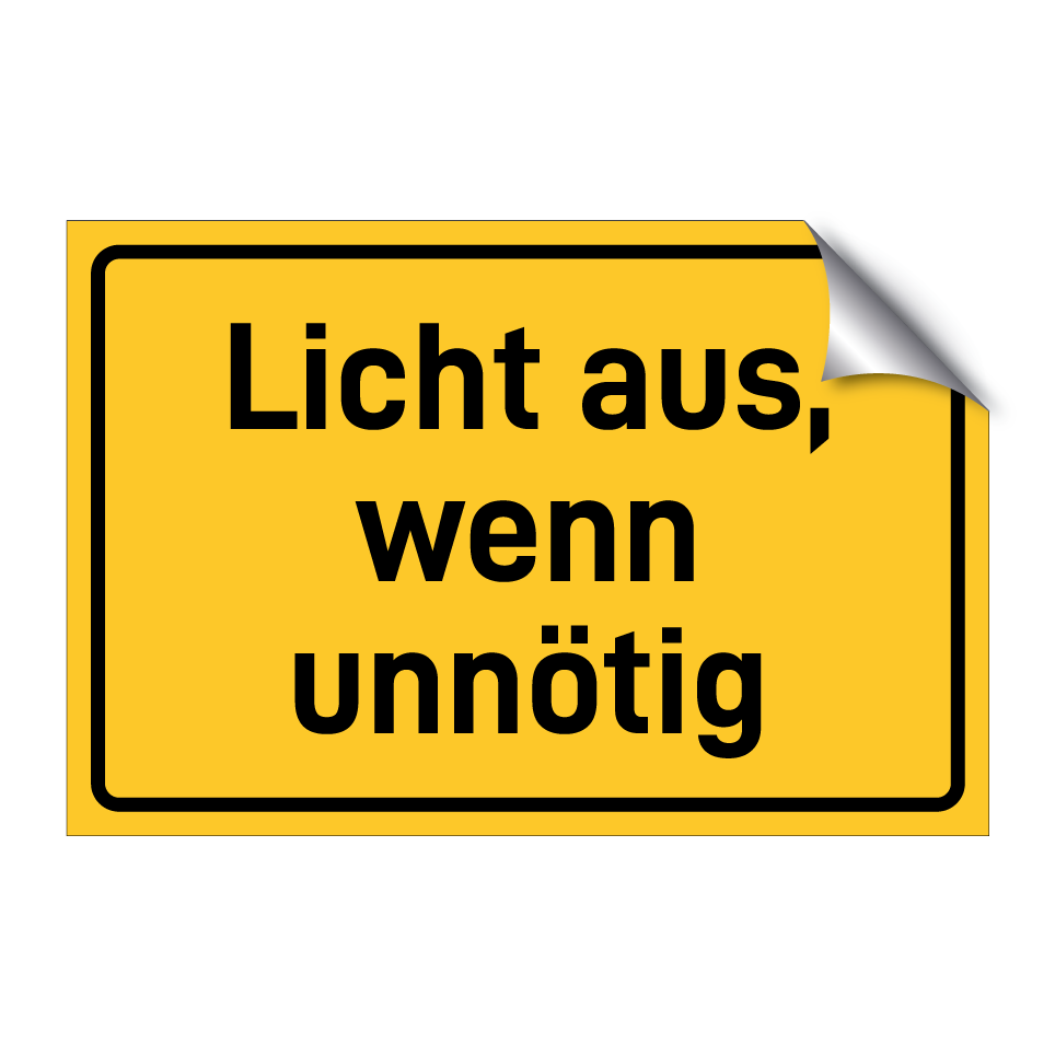 Licht aus, wenn unnötig