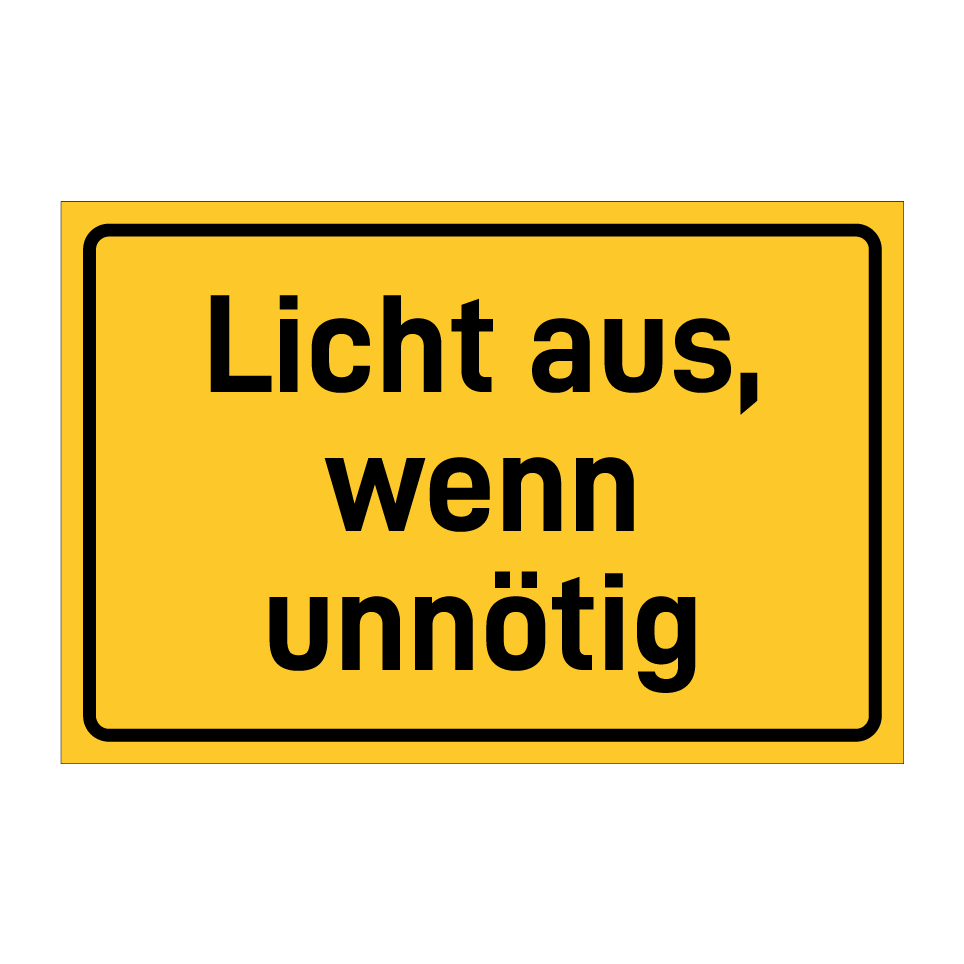 Licht aus, wenn unnötig