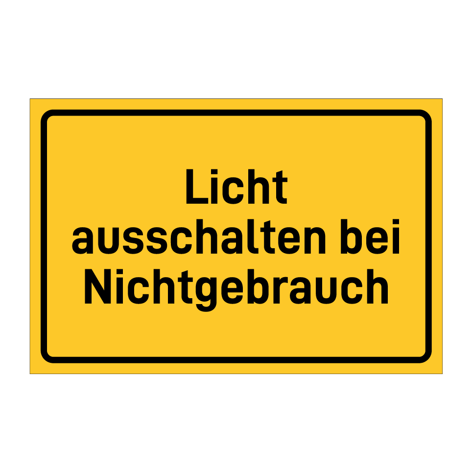 Licht ausschalten bei Nichtgebrauch