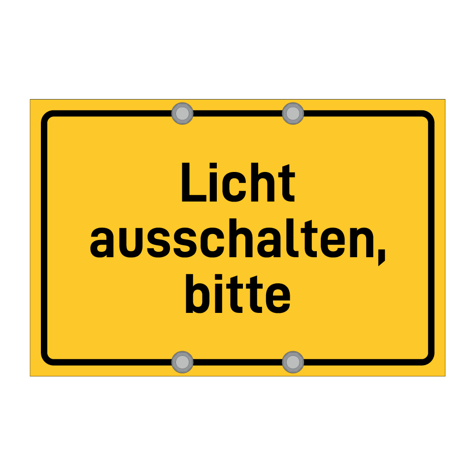 Licht ausschalten, bitte