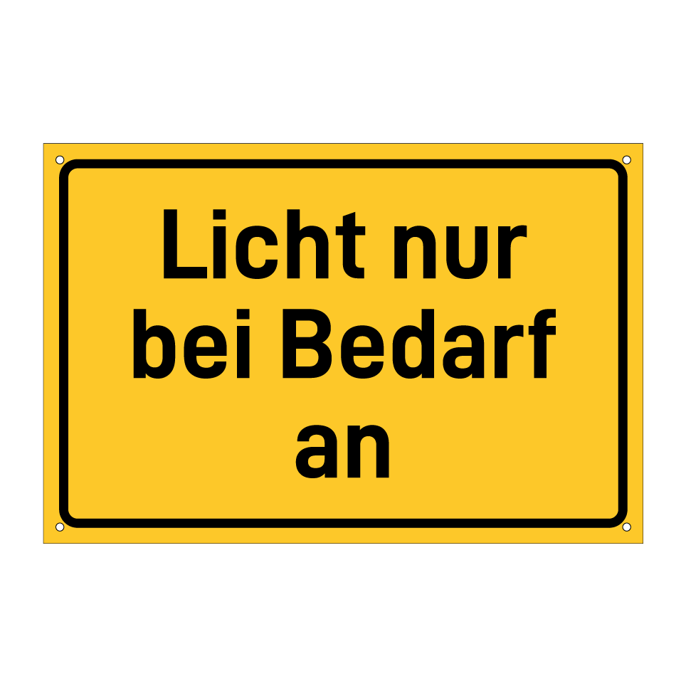 Licht nur bei Bedarf an