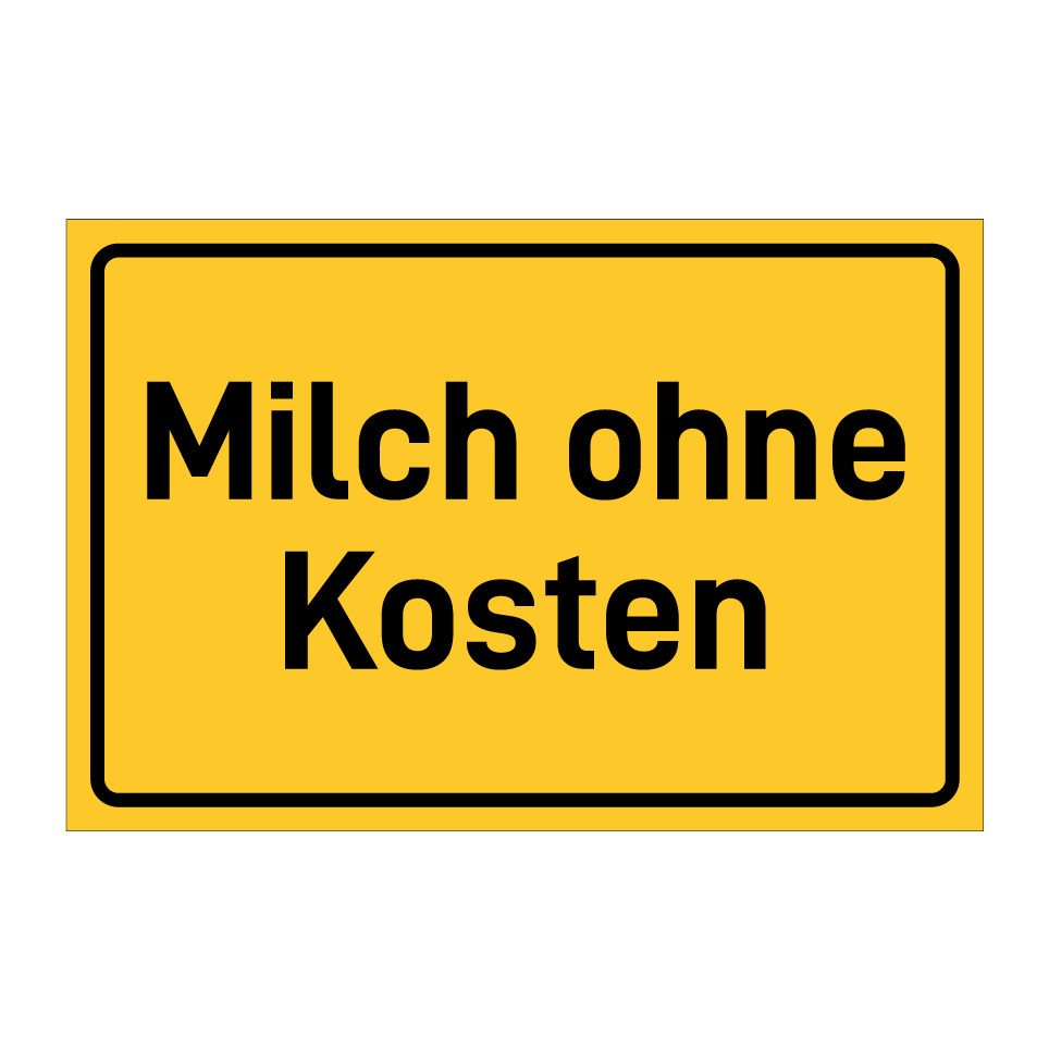 Milch ohne Kosten