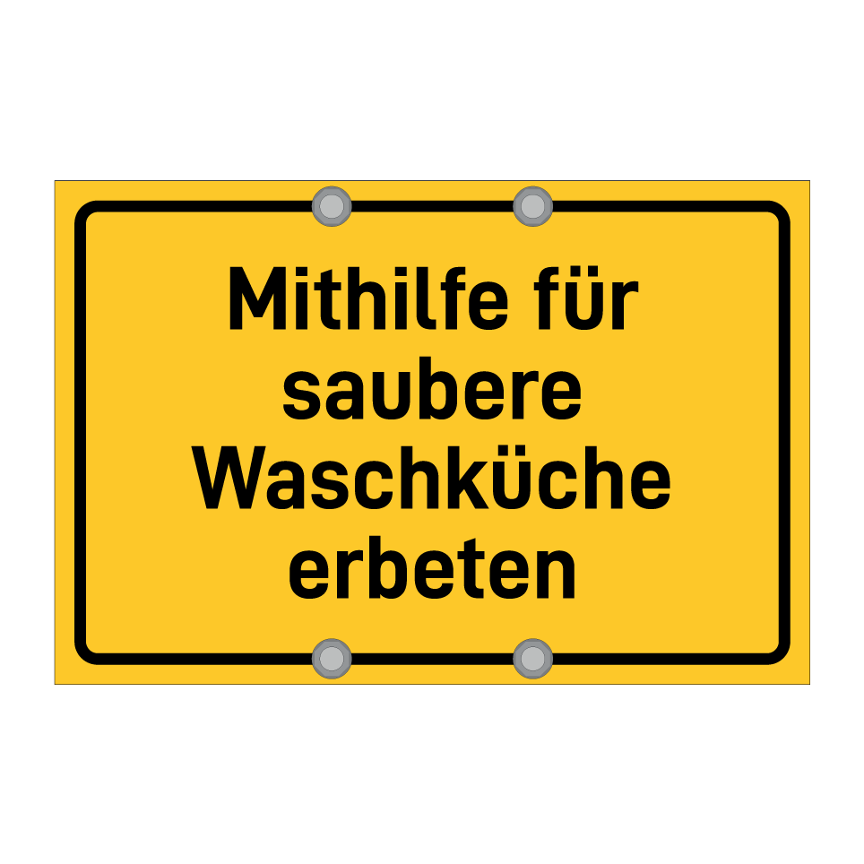 Mithilfe für saubere Waschküche erbeten