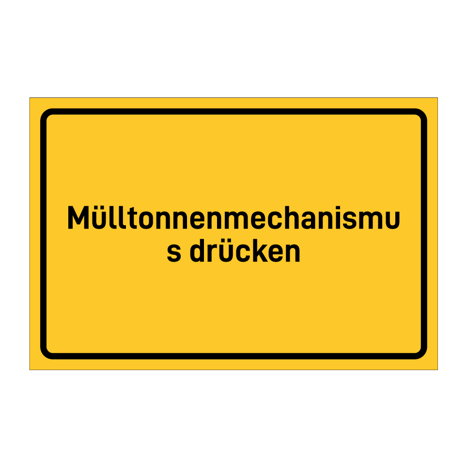 Mülltonnenmechanismus drücken