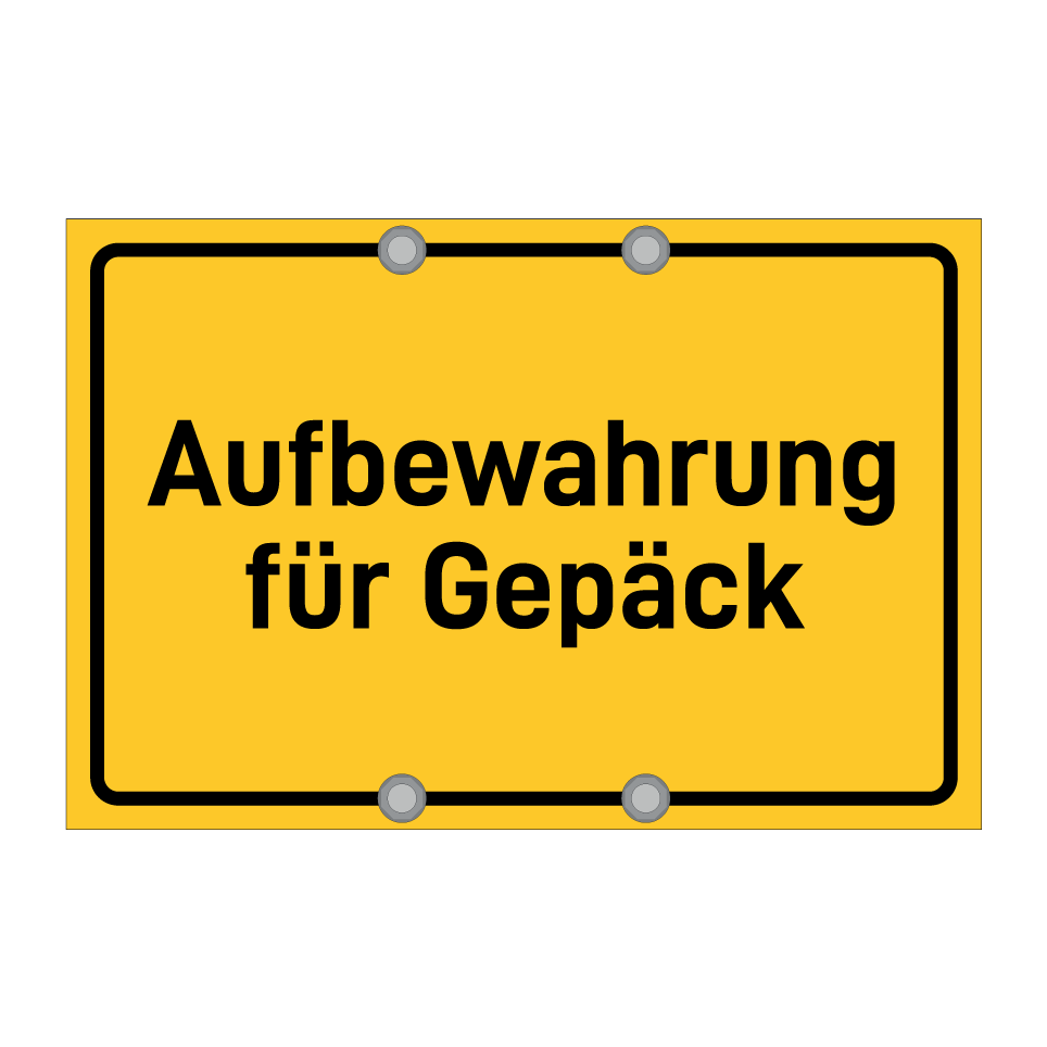 Aufbewahrung für Gepäck