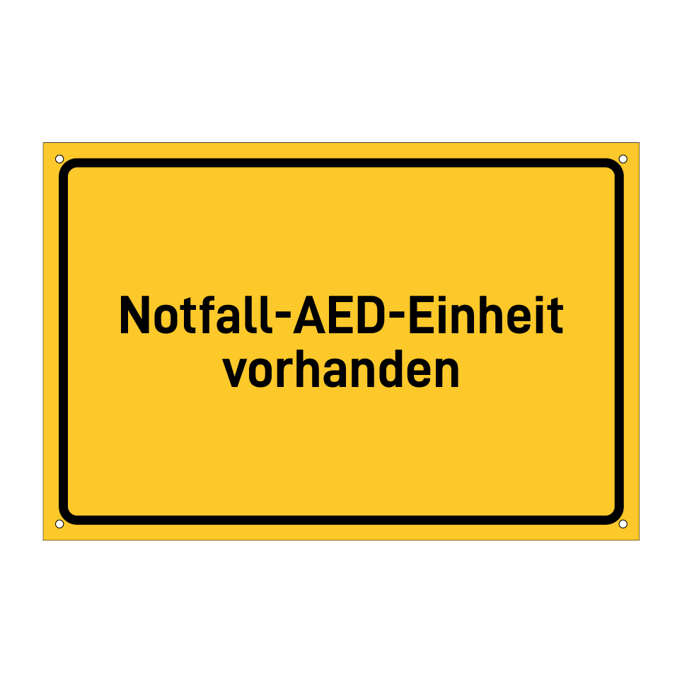 Notfall-AED-Einheit vorhanden