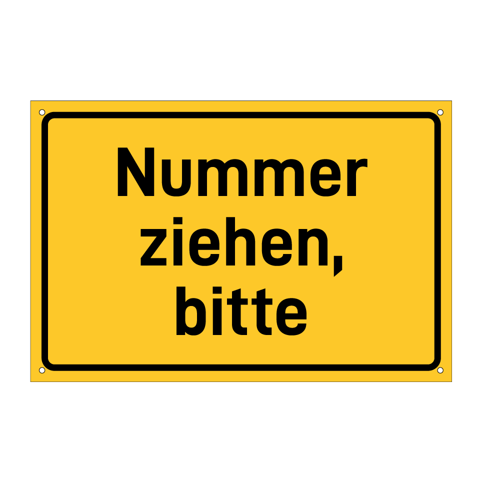 Nummer ziehen, bitte