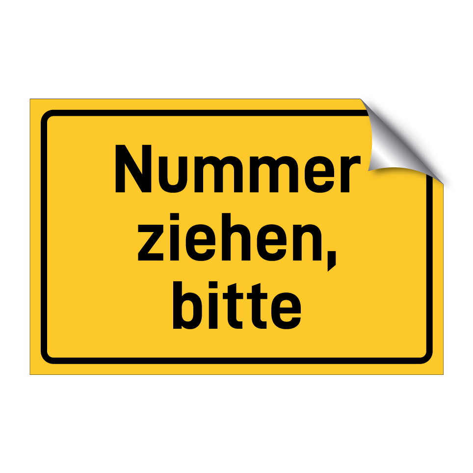 Nummer ziehen, bitte
