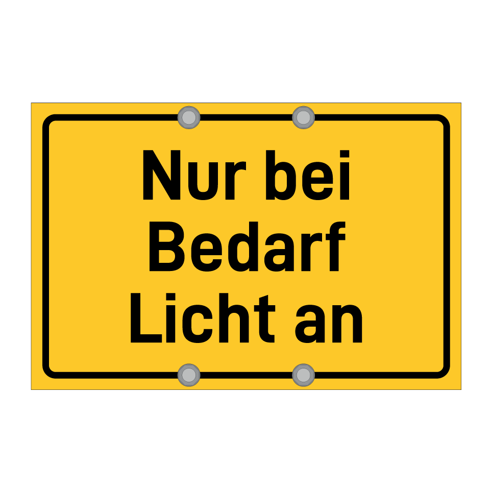 Nur bei Bedarf Licht an