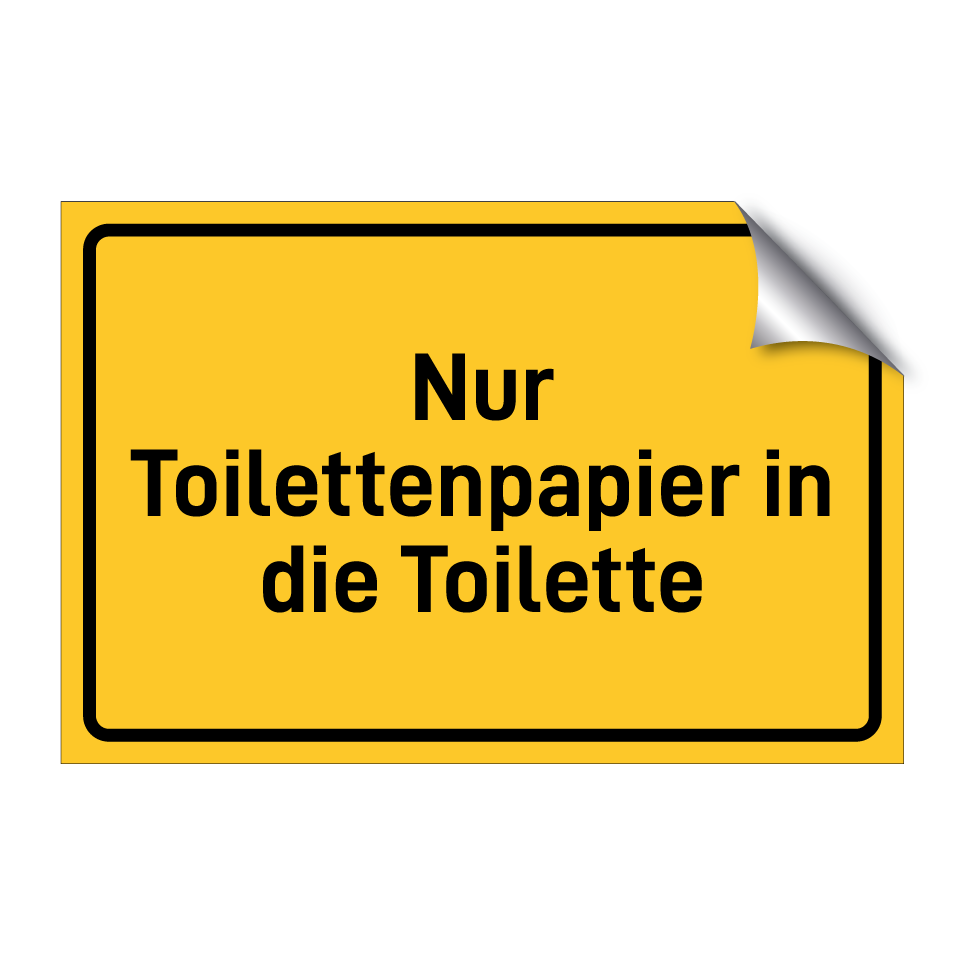 Nur Toilettenpapier in die Toilette