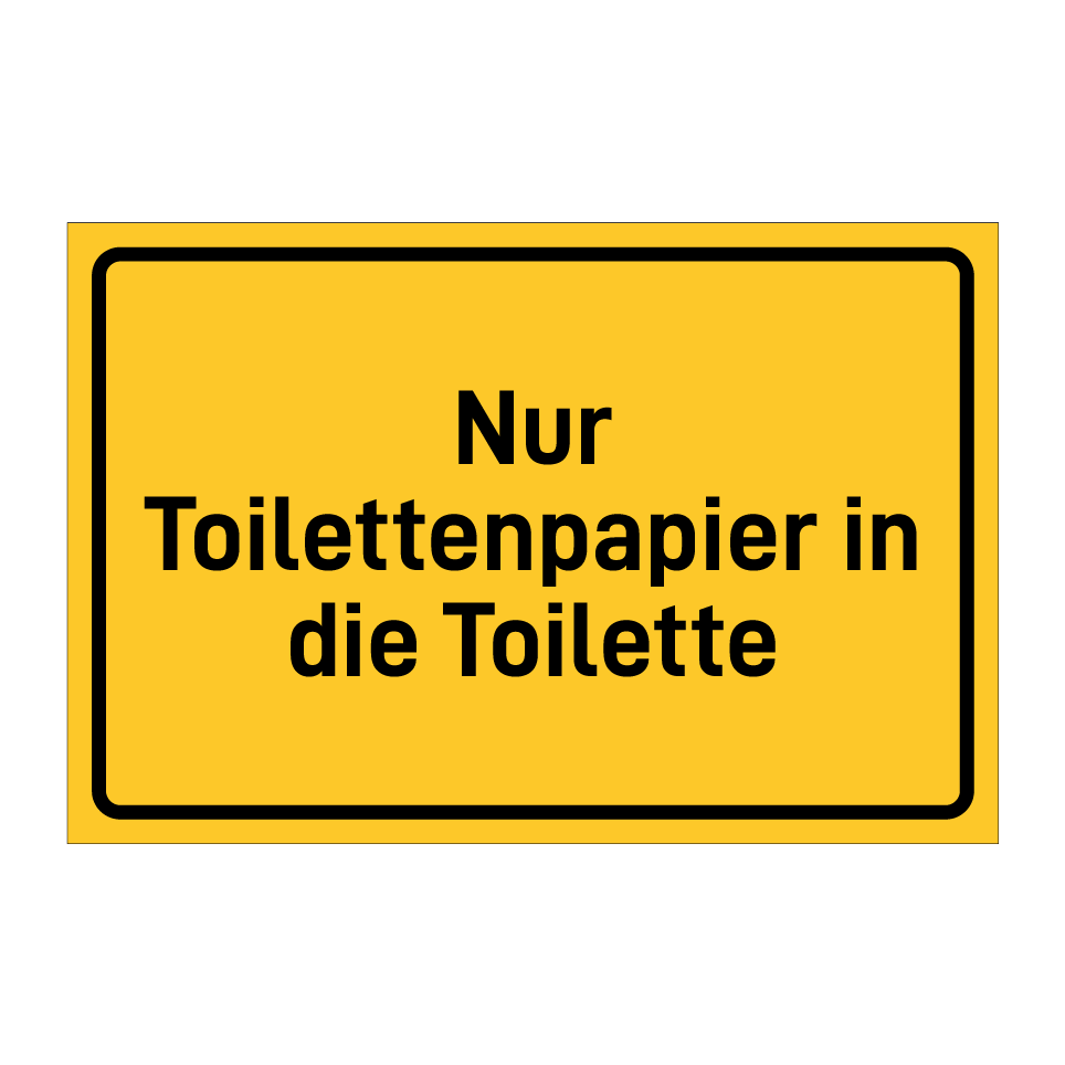 Nur Toilettenpapier in die Toilette