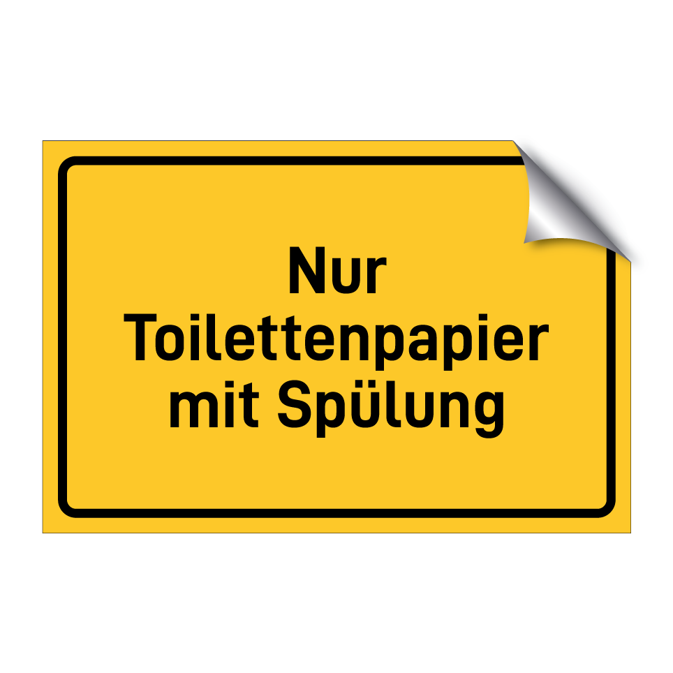 Nur Toilettenpapier mit Spülung