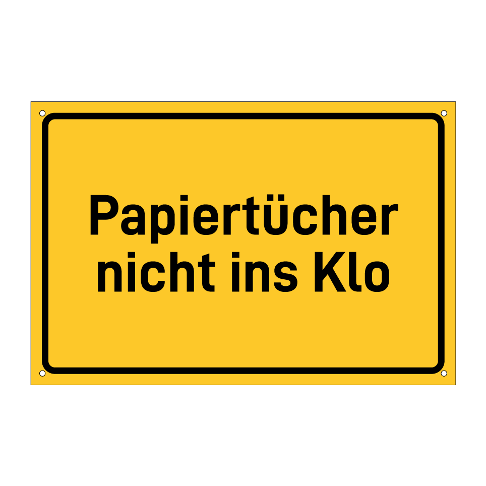 Papiertücher nicht ins Klo
