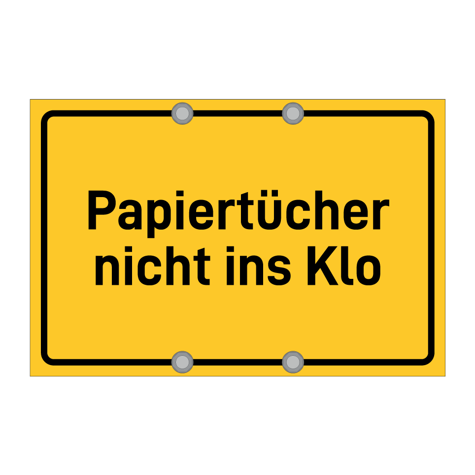Papiertücher nicht ins Klo
