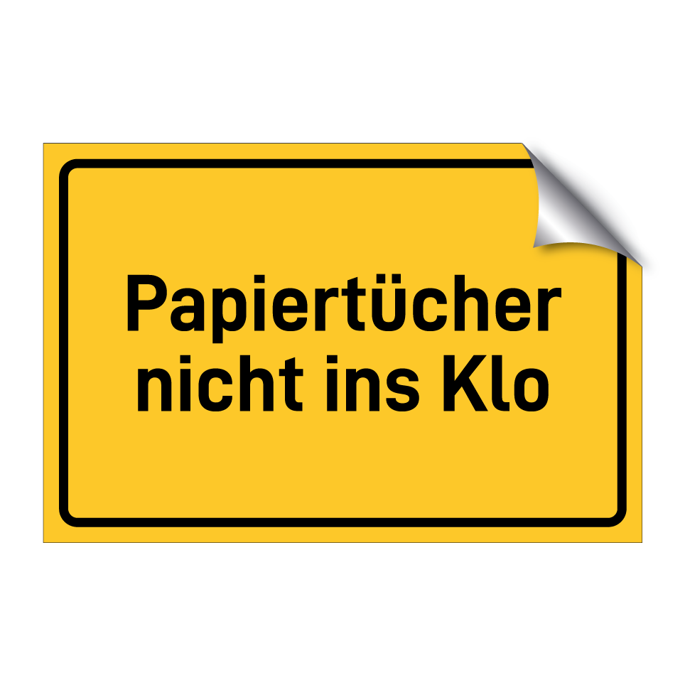 Papiertücher nicht ins Klo