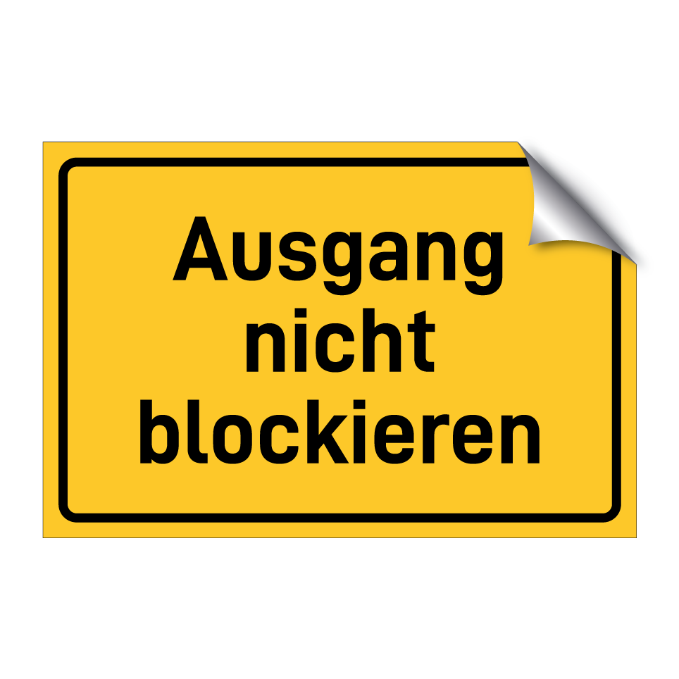 Ausgang nicht blockieren