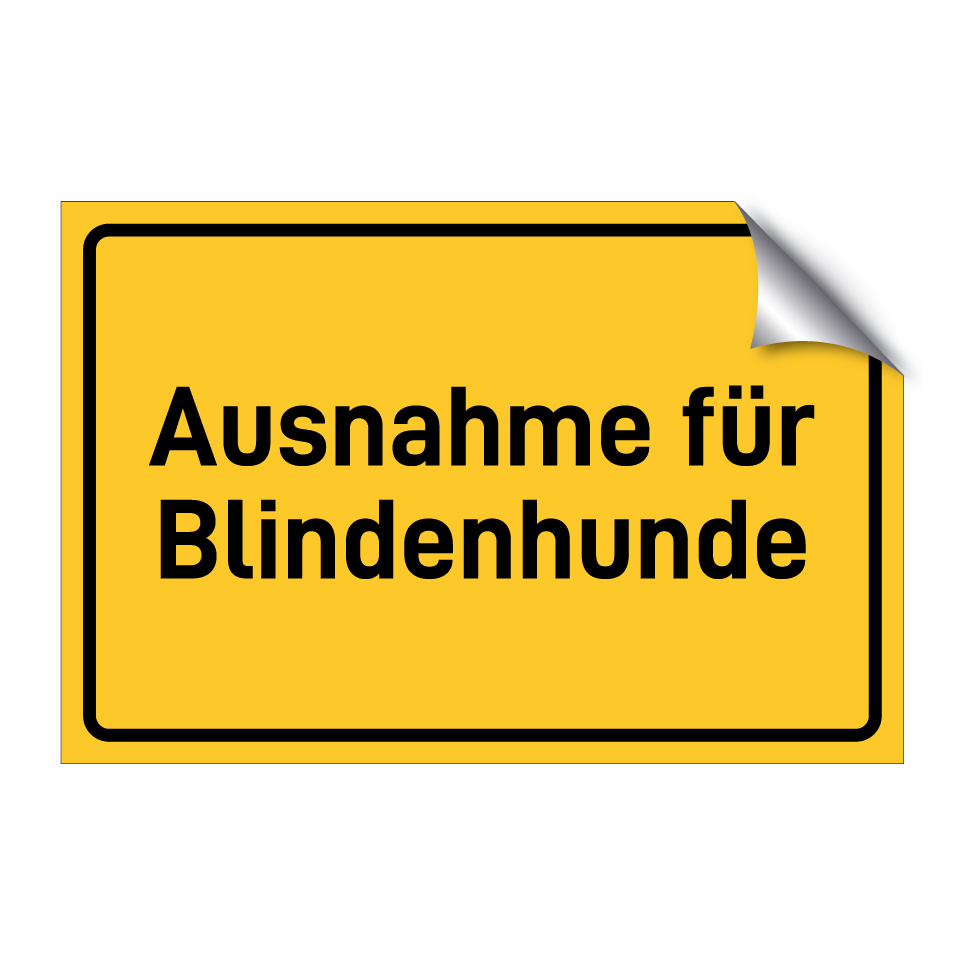Ausnahme für Blindenhunde