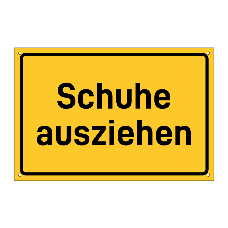 Schuhe ausziehen