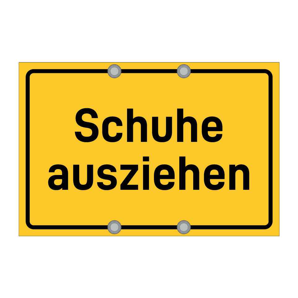 Schuhe ausziehen