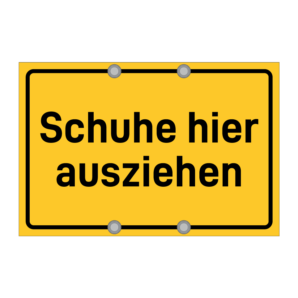 Schuhe hier ausziehen