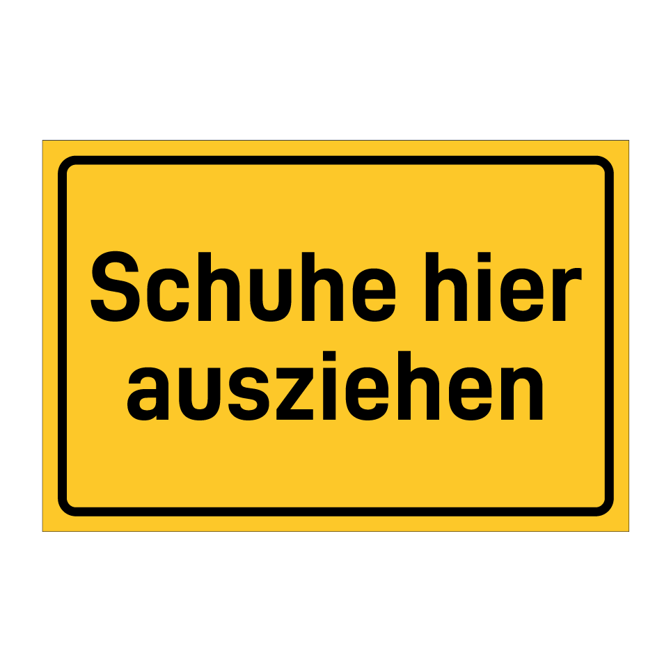 Schuhe hier ausziehen