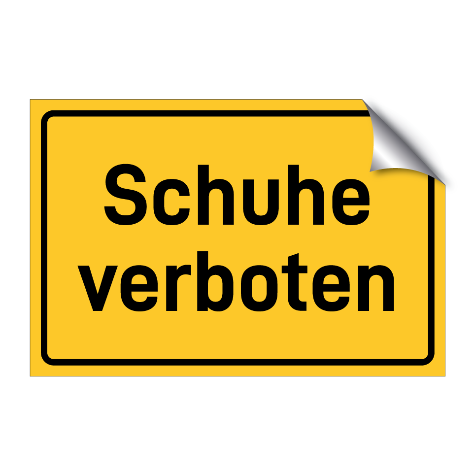 Schuhe verboten