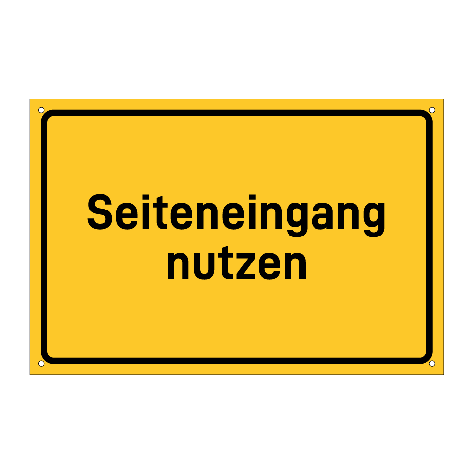 Seiteneingang nutzen